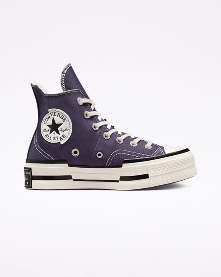 Tenisi Inalti Barbati Converse Chuck 70 Plus Violet Negrii | RO C13DTE612